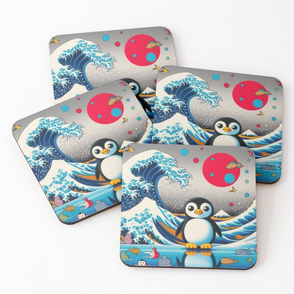 Item preview, Penguin in a Japanese Pop Art Style designed and sold by romeobravado.