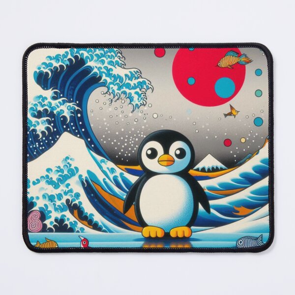 Item preview, Penguin in a Japanese Pop Art Style designed and sold by romeobravado.