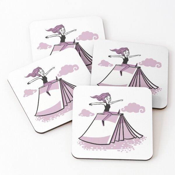 Item preview, Woman riding a book designed and sold by jasmineberry.