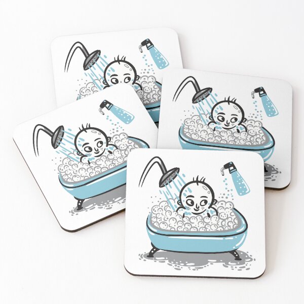 Item preview, Boy and bath water in blue designed and sold by jasmineberry.