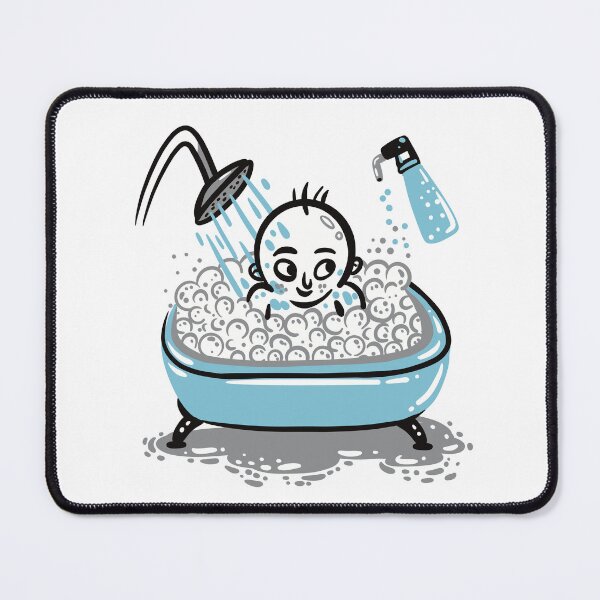 Item preview, Boy and bath water in blue designed and sold by jasmineberry.