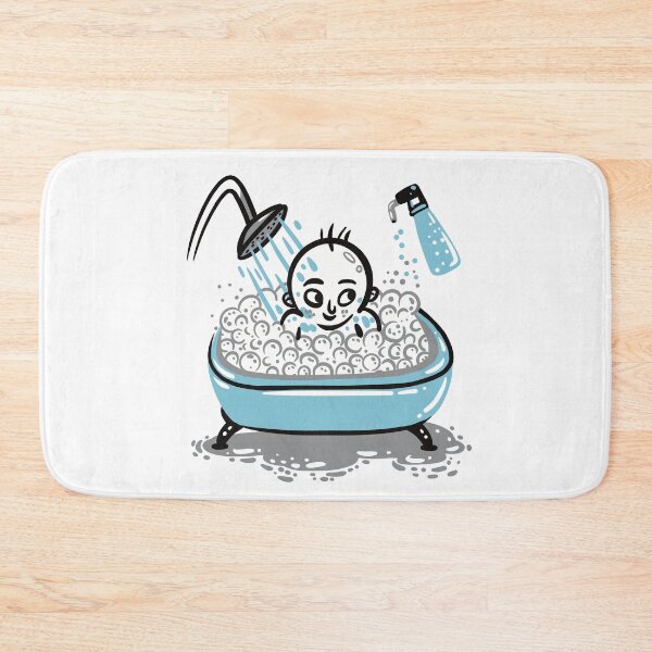 Item preview, Boy and bath water in blue designed and sold by jasmineberry.