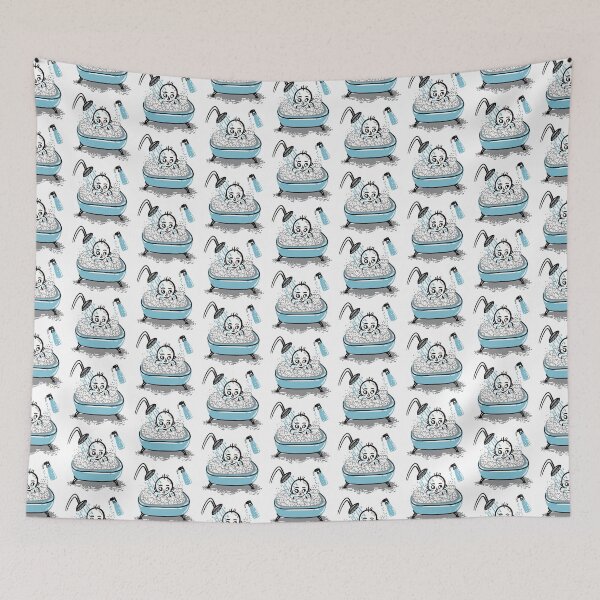 Item preview, Boy and bath water in blue designed and sold by jasmineberry.