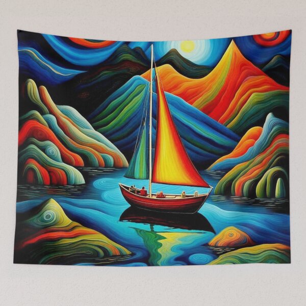 Item preview, Boat in fjord 10 designed and sold by George Hutton Hunter.