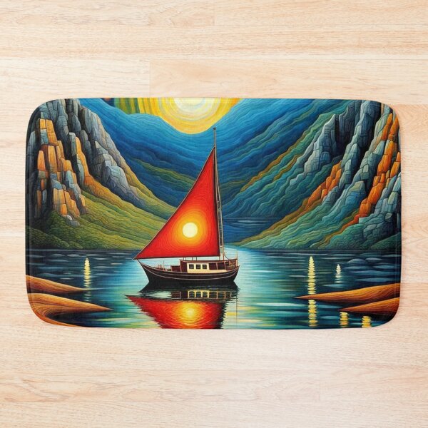 Item preview, Boat in fjord 11 designed and sold by George Hutton Hunter.