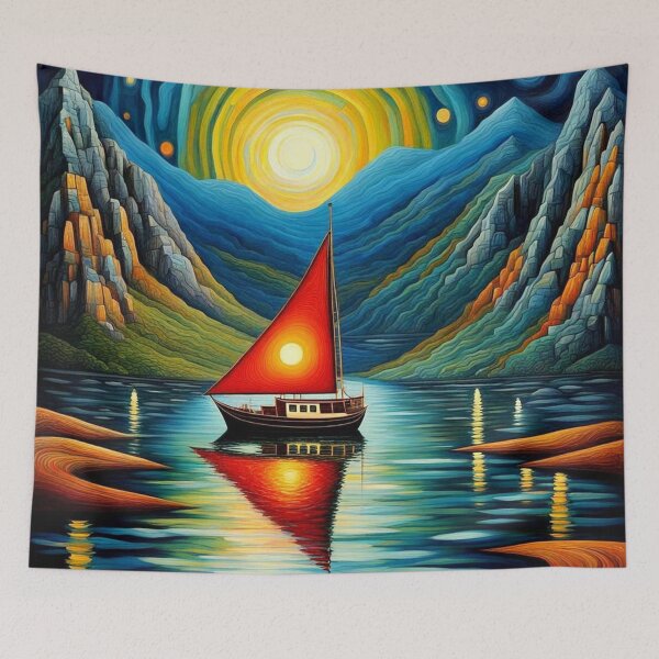 Item preview, Boat in fjord 11 designed and sold by George Hutton Hunter.