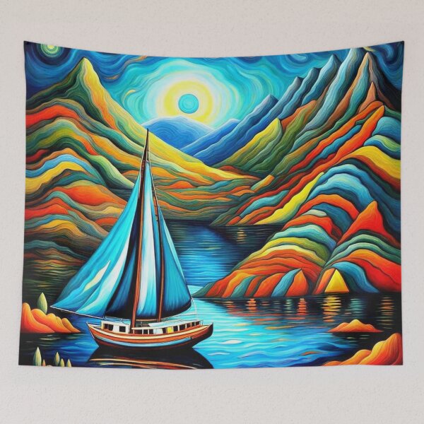 Item preview, Boat in fjord 13 designed and sold by George Hutton Hunter.