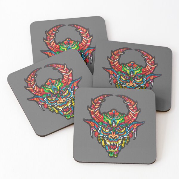 Item preview, Colorful Old School Tattoo Devil Head designed and sold by Giggl'n Gopher.