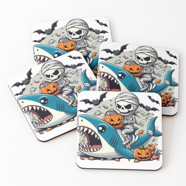 Item preview, Shark Halloween Shark Lover Gift Pumpkin Shark Halloween, mummyScolet  designed and sold by Khoulaly    ⭐⭐⭐⭐⭐.