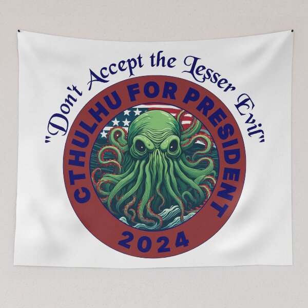 Item preview, CTHULU FOR PRESIDENT 2024 PATRIOTIC 3 designed and sold by Marni Scofidio Desi9ns.