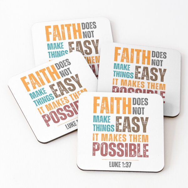 Item preview, Faith does not make things easy it makes them possible - Luke 1:37 designed and sold by Sketch-Shack.