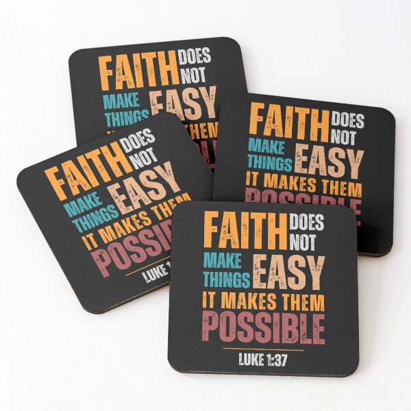 Item preview, Faith does not make things easy it makes them possible - Luke 1:37 designed and sold by Sketch-Shack.