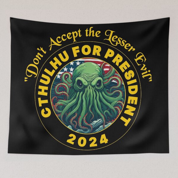 Item preview, CTHULU FOR PRESIDENT 2024 BEE YELLOW designed and sold by Marni Scofidio Desi9ns.