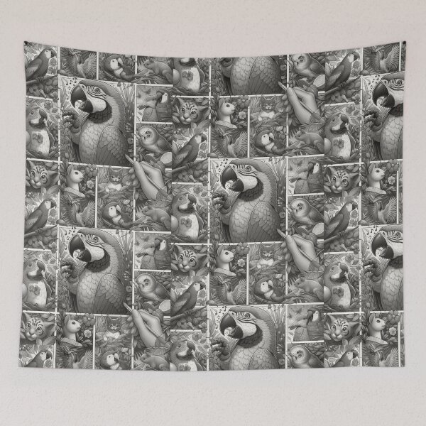 Item preview, Animal Kingdom Colorful Parrot Paradise  designed and sold by choder61.