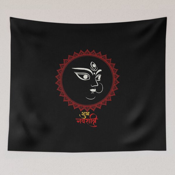 Item preview, Navratri devi face  of durga Ma and rangoli design 14 designed and sold by mndesignworx.