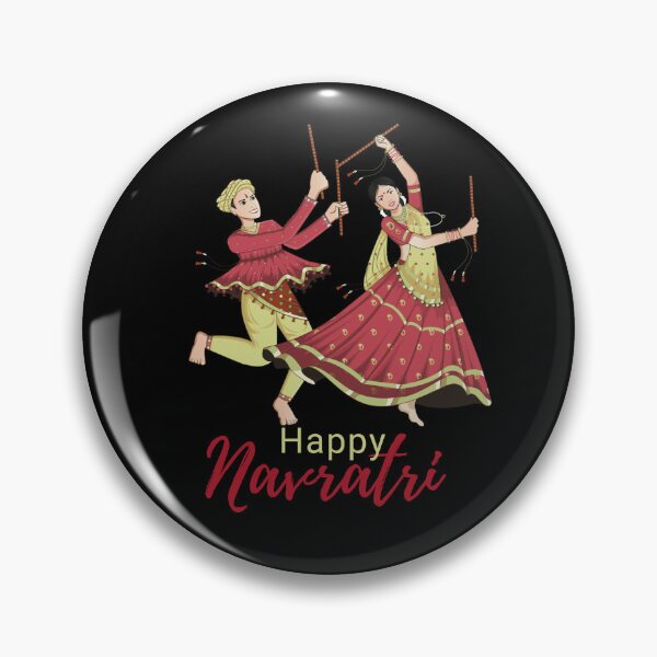 Item preview, Navratri couple playing garba  design 15 designed and sold by mndesignworx.