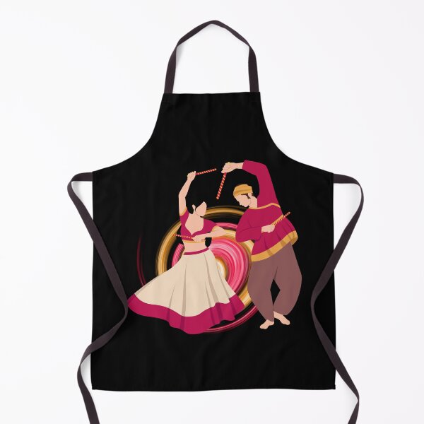 Item preview, Navratri dancing Couple playing Garba design 16 designed and sold by mndesignworx.