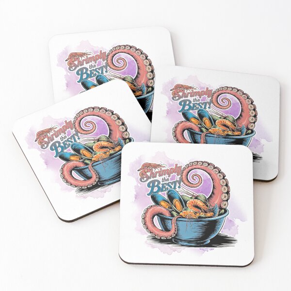 Item preview, Shrimply the Best Seafood Bowl designed and sold by NickTaroDesign.