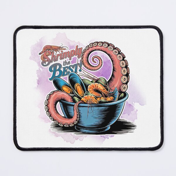 Item preview, Shrimply el mejor plato de mariscos designed and sold by NickTaroDesign.