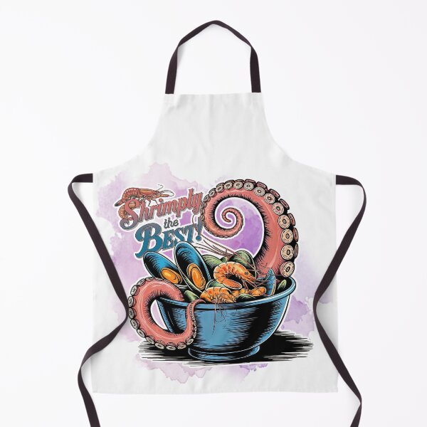 Item preview, Shrimply the Best Seafood Bowl designed and sold by NickTaroDesign.