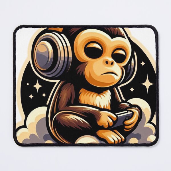 Item preview, The monkey is listening to music. designed and sold by Razzi-Shop.