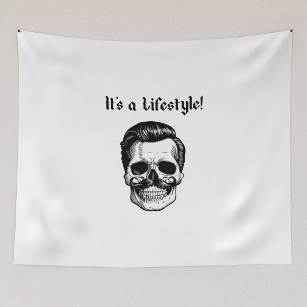 Item preview, Mustache lifsestyle skull! designed and sold by Rad Radwa.
