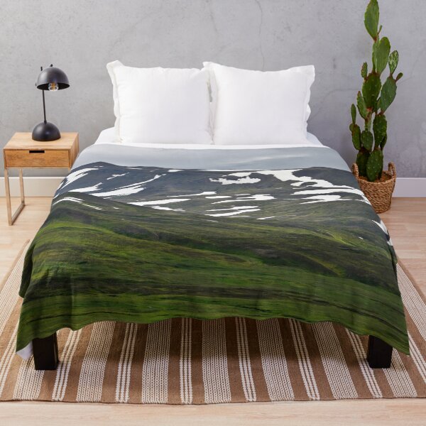 Item preview, Green mountains covered with snow in Iceland designed and sold by studio838.