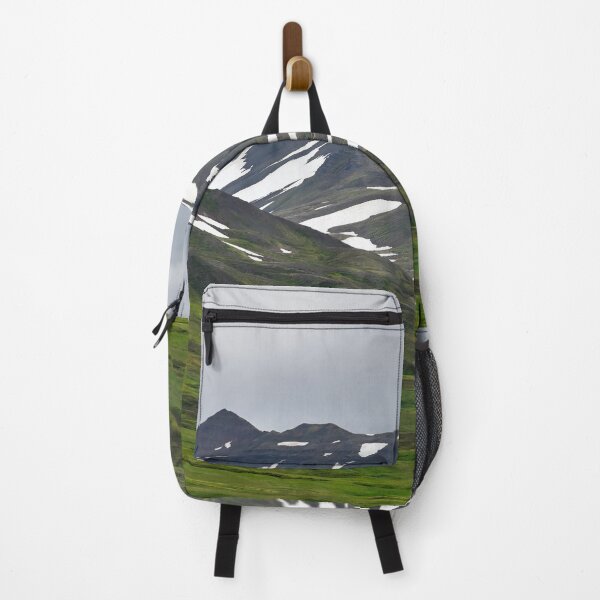 Item preview, Green mountains covered with snow in Iceland designed and sold by studio838.