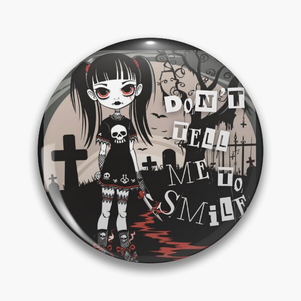 Item preview, Don't tell me to Smile Y2K Gothic designed and sold by PitchBlackIcon.