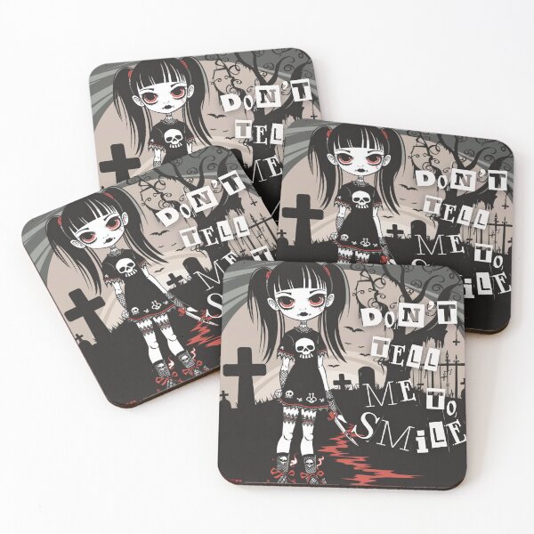 Item preview, Don't tell me to Smile Y2K Gothic designed and sold by PitchBlackIcon.