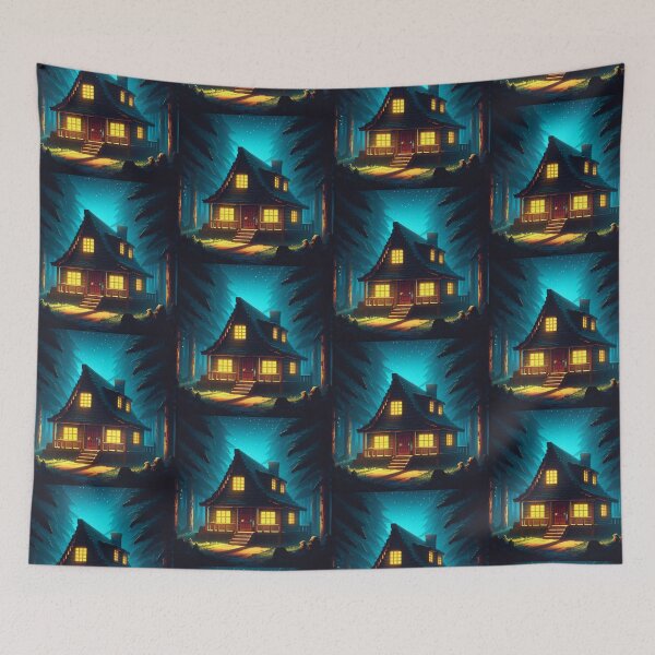 Item preview, Lone House in Pine Forest designed and sold by praveenclicks.
