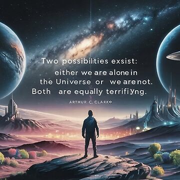 Artwork thumbnail, “Two possibilities exist: either we are alone in the Universe or we are not. Both are equally terrifying.” - Arthur C. Clarke by eXtraHumans