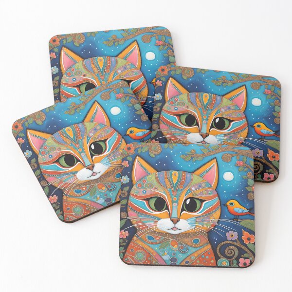 Item preview, Folk Art Kitten designed and sold by Colin Bentham.