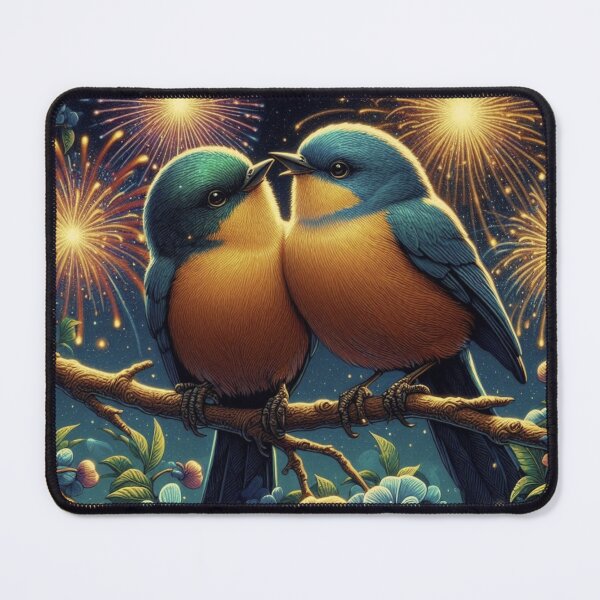 Item preview, Birds and Fireworks Starry Night Romance designed and sold by choder61.