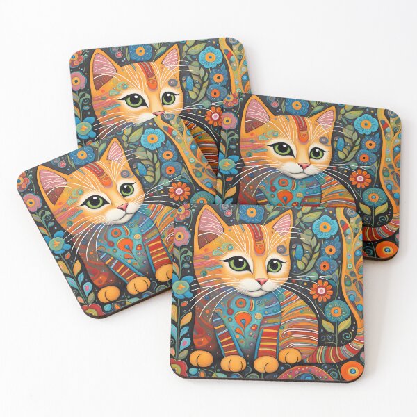 Item preview, Folk Art Kitten designed and sold by Colin Bentham.