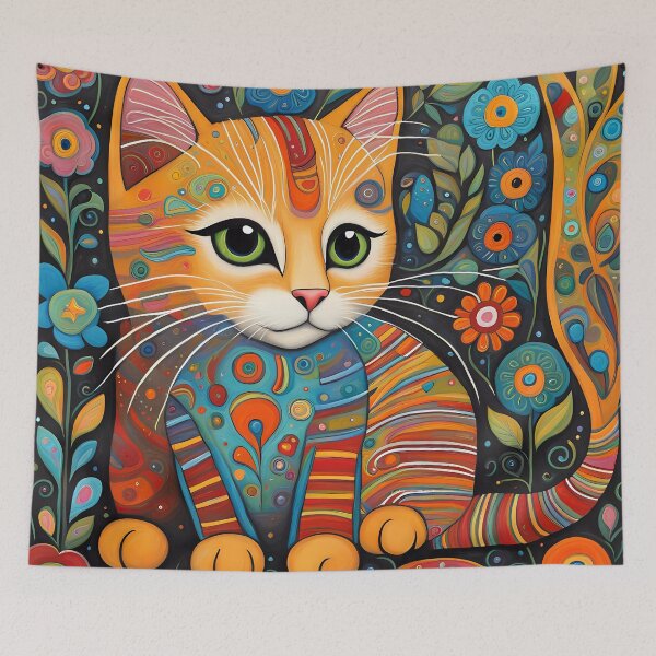 Item preview, Folk Art Kitten designed and sold by Colin Bentham.