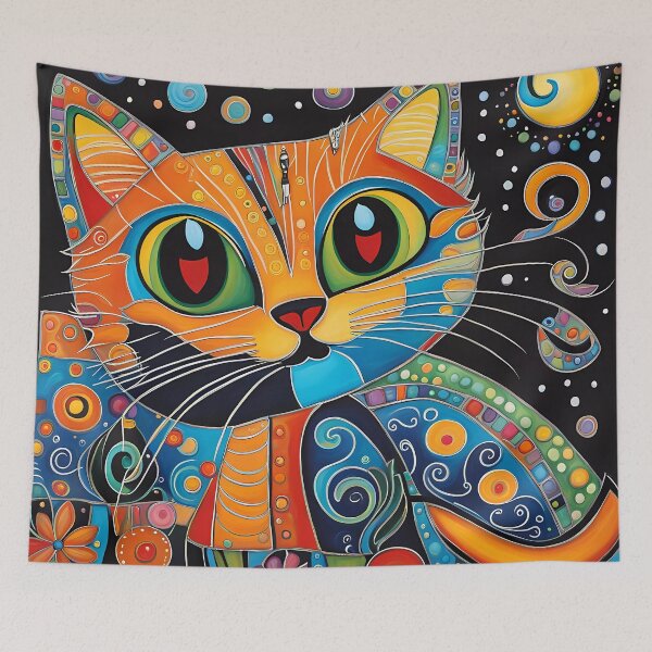 Item preview, Folk Art Kitten designed and sold by Colin Bentham.