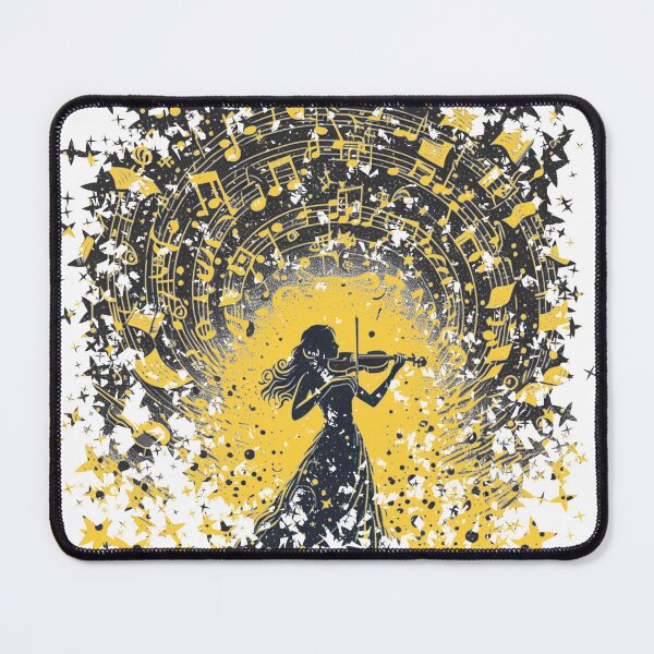Item preview, Music Notes Surrounding a Woman Playing Violin designed and sold by Pevkay97.