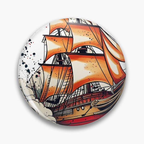 Item preview, Lines galion ship old school style designed and sold by Reklama Studio.