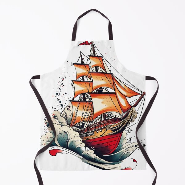 Item preview, Lines galion ship old school style designed and sold by Reklama Studio.