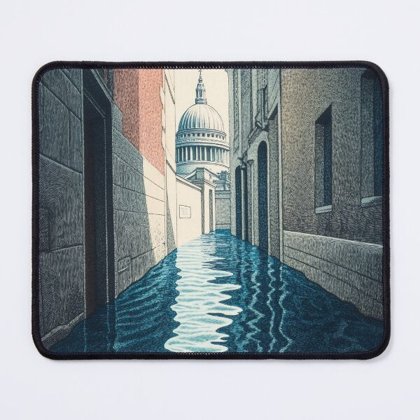 Item preview, Flooded Alley with St. Paul's Cathedral designed and sold by landletsy.