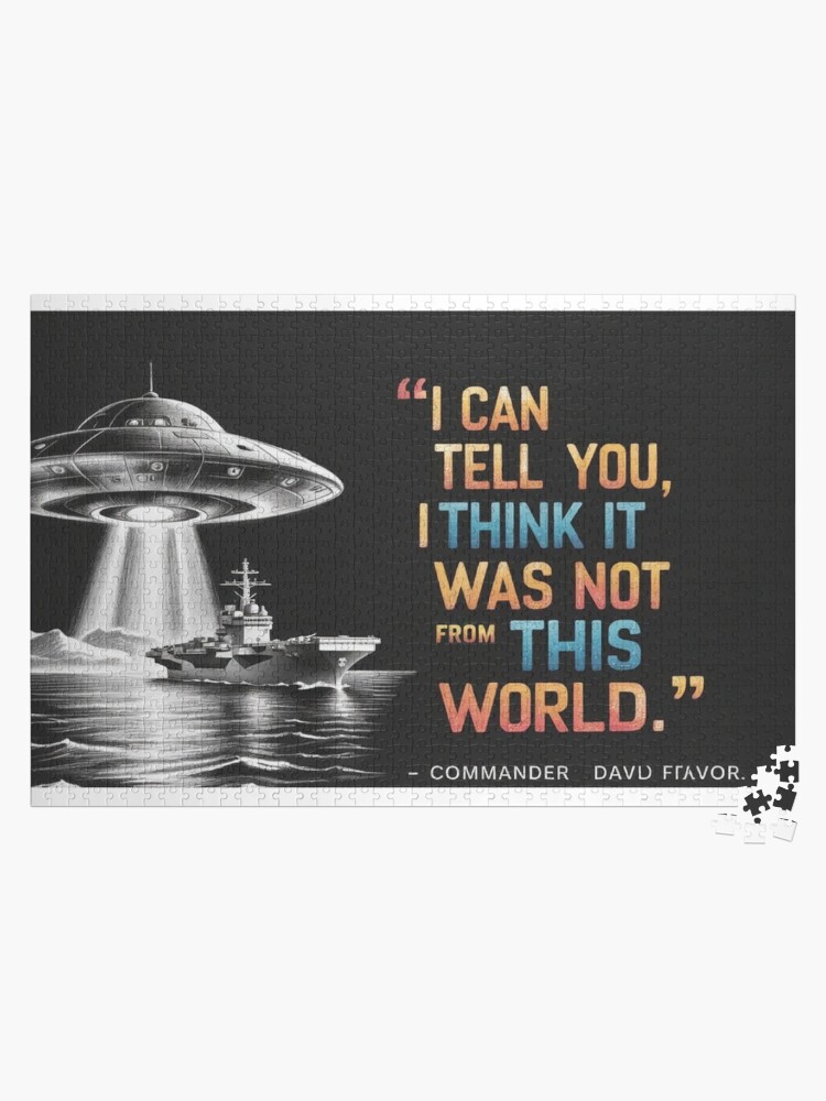 Thumbnail 1 of 2, Jigsaw Puzzle, I can tell you, i think it was not of this world. - Alien Quotes designed and sold by eXtraHumans.