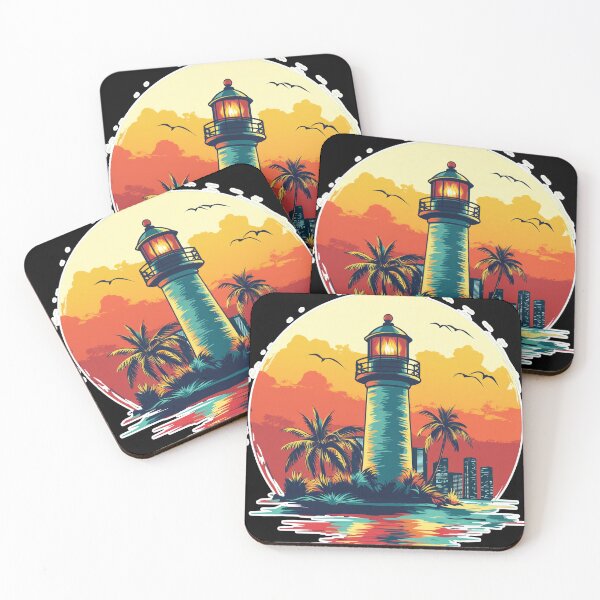 Item preview, Tropical lighthouse with miami designed and sold by Reklama Studio.