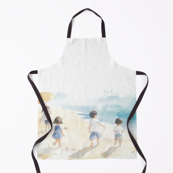 Item preview, children playing at the beach, white background designed and sold by mind-coloring.