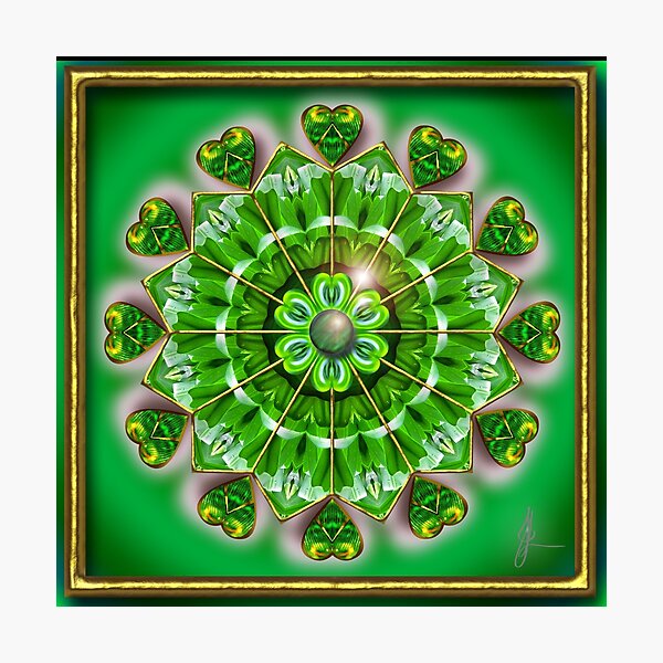 Archangel Raphael Mandala Photographic Print