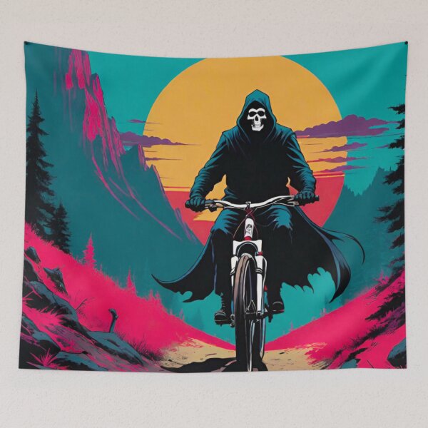 Item preview, MTB Thrills Meet Halloween in Spooky Design designed and sold by GrizzlyCollective.