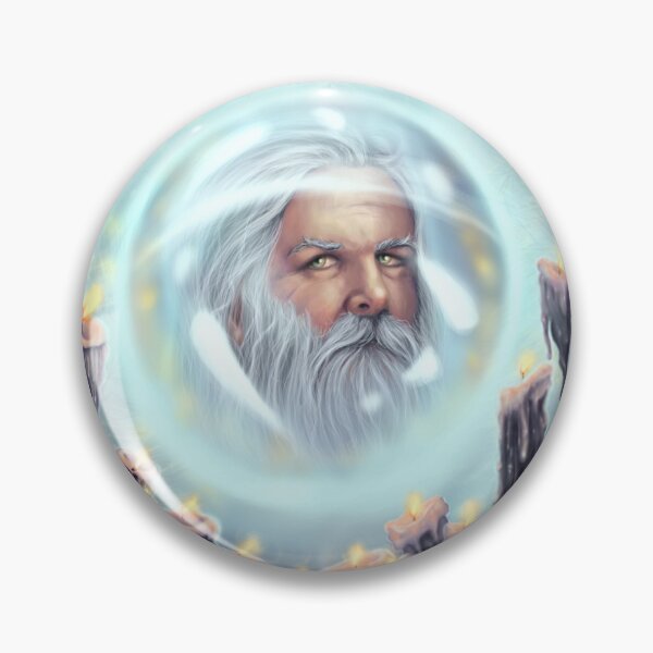 Item preview, Locked Within the Crystal Ball - Wizard Surrounded by Floating Magic Candles designed and sold by Tiffany Toland-Scott.