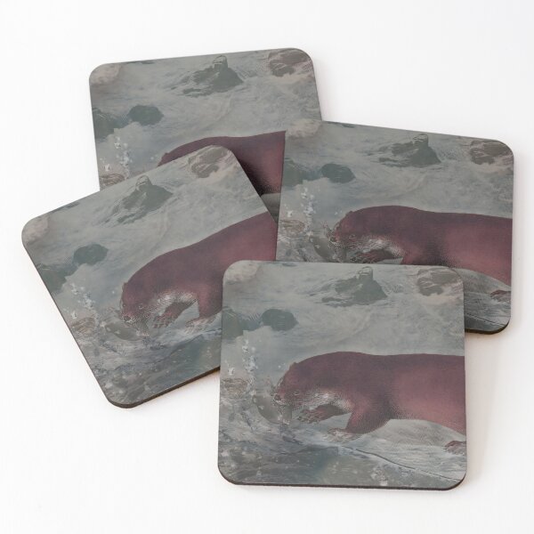 Item preview, Otter River Animal Aquatic Digital Art designed and sold by SoulscapeStudio.