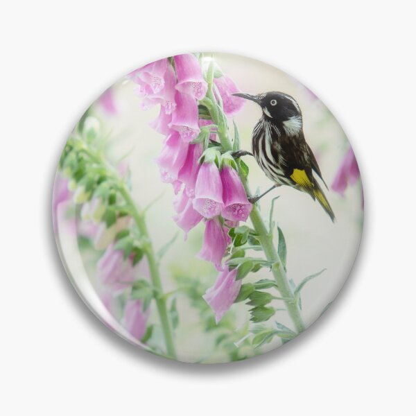 Item preview, Honeyeater on Pink Flowers designed and sold by yolanda.