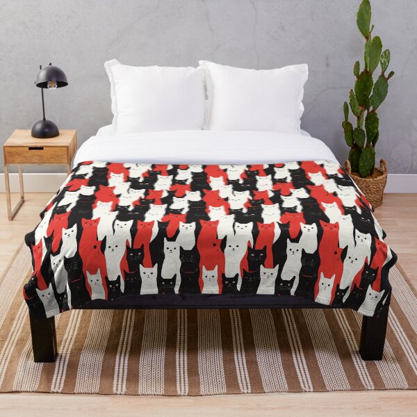 Item preview, Red White Black Cats Pattern designed and sold by Camouflages.
